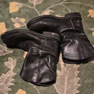 Ariat Black Leather Pull-On Work Boots